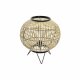 Bordslampa DKD Home Decor Svart Metall Brun Bambu (36 x 36 x 37