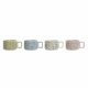 Set med kaffekoppar DKD Home Decor Bl Grn Rosa Metall Dolomite