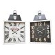 Vggklocka DKD Home Decor 60 x 6 x 89 cm Glas Svart Vit Jrn Tra