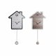Vggklocka DKD Home Decor 32 x 5 x 56 cm Naturell Vit Plast Hus