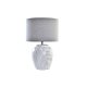 Bordslampa DKD Home Decor Kanvas Keramik Gr Vit (38 x 38 x 58 c