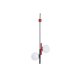 Taklampa DKD Home Decor Vit Svart Rd Metall Glas 40 W 44 x 44 x