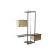 Bokhylla DKD Home Decor Svart Metall Koppar 2 Hyllor (50 x 16 x