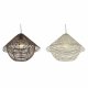 Taklampa DKD Home Decor Vit Brun Svart Naturell Metall Snre Pla