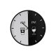 Vggklocka DKD Home Decor Vit Svart Metall Modern 60 x 4 x 60 cm