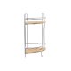 Vinkelhylla DKD Home Decor Naturell Bambu Rostfri krommetall 2 H