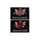 Drrmatta DKD Home Decor Rd Svart Rosa Gummi Vit 2 antal Kokosf