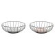 Fruktskl DKD Home Decor Bl Turkos Metall Tr MDF 28 x 28 x 11