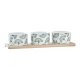 Tilltuggsset DKD Home Decor Bambu Stengods Blad 3 Delar 4 Delar