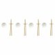 Sushiset DKD Home Decor Bambu Stengods Vit Naturell Orientalisk