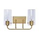 Vgglampa DKD Home Decor Glas Gyllene Metall 220 V 50 W (41 x 17