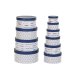Set med stapelbara frvaringsldor DKD Home Decor Havsbl Rnder