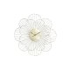 Vggklocka DKD Home Decor Blomster Gyllene Metall (57 x 4 x 57 c