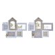 Fotoram DKD Home Decor Love Home Tr Blomster Naturell (46 x 3 x