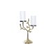 Kandelaber DKD Home Decor Glas Gyllene Aluminium Fglar (29 x 15
