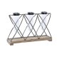 Vas DKD Home Decor Brun Svart Transparent Metall Glas Paulowniat