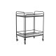 Zsrkocsi DKD Home Decor Svart Metall Glas 60,5 x 40,5 x 75,5 cm