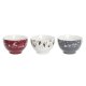 Sklset DKD Home Decor Vit Rd Gr Porslin 500 ml 13 x 13 x 8 cm