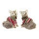 Julgranskula DKD Home Decor Polyester (16 x 18 x 21 cm) (2 antal