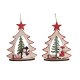 Julgranskula DKD Home Decor Tr (2 antal) (14 x 6 x 18 cm)
