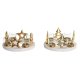 Jul-ljusstake DKD Home Decor Naturell Gyllene (2 antal) (21 x 11