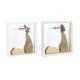 Vggspegel DKD Home Decor Vit Naturell Cottage 25 x 4 x 25 cm (2