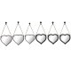 Spegelspel DKD Home Decor Speglar Hjrta Svart PP 2 antal (27 x