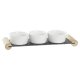 Snacksbricka DKD Home Decor Vit Svart Stengods Skiffer 33 x 10 x