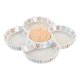 Snacksbricka DKD Home Decor Multicolour 22 x 22 x 3 cm Stengods