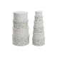 Set med stapelbara frvaringsldor DKD Home Decor Beige Grn Pap