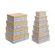 Set med stapelbara frvaringsldor DKD Home Decor djur Bl Papp