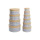 Set med stapelbara frvaringsldor DKD Home Decor djur Rund Bl