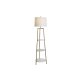 Golvlampa DKD Home Decor Gyllene Metall Polyester Vit 50 W Tr M