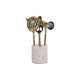 Cocktailset DKD Home Decor 10 x 3 x 21 cm Silvrig Gyllene Rostfr