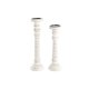 Ljusstakar DKD Home Decor Jrn Mangotr Avskalad (2 Delar) (15 x