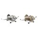 bordsklocka DKD Home Decor Gyllene Silvrig Flygplan (2 antal)