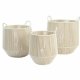 Korg - set DKD Home Decor Beige Metall (3 Delar)