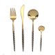 Bestick DKD Home Decor Svart Gyllene Rostfritt stl 2 x 0,3 x 21
