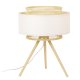 Bordslampa DKD Home Decor Brun Polyester Vit Bambu (36 x 36 x 48
