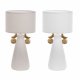 Bordslampa DKD Home Decor Keramik Polyester (22 x 22 x 44 cm) (2