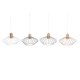 Taklampa DKD Home Decor 34 x 34 x 21 cm Silvrig Svart Gr Rosa M