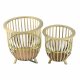 Set med planteringskrl DKD Home Decor 35 x 35 x 37 cm Naturell
