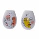 Vas DKD Home Decor 22,5 x 22,5 x 29 cm Ansikte Vit Harts Multico