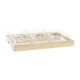 Snacksbricka DKD Home Decor Naturell Bambu Glas 280 ml 32 x 21 x