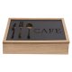 Besticks-sortering DKD Home Decor Brun Svart Metall Tr MDF Vint