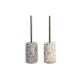 Toalettborste DKD Home Decor Gr Beige Aluminium Dolomite 10 x 1