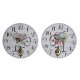 Vggklocka DKD Home Decor Cykel Metall Multicolour Tr MDF (2 an