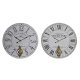 Vggklocka DKD Home Decor Svart Metall Vit Vintage Tr MDF (58 x