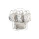 Set med koppar och fat DKD Home Decor Bl Vit Metall Dolomite 18