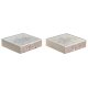 Lda fr rtte DKD Home Decor Glas Metall Multicolour Tr MDF (2